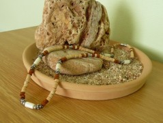 Náhrdelník s modrým achátem OCEANIA