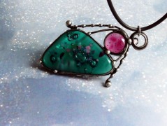 Náhrdelník s modrým achátem OCEANIA