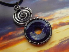 Náhrdelník s modrým achátem OCEANIA