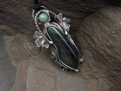 Náhrdelník s modrým achátem OCEANIA