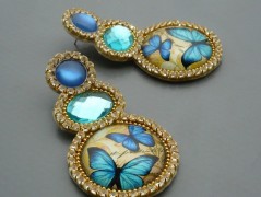 Rudý oválný přívěsek nerez řetízek