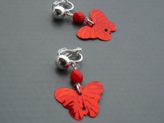 Rudý oválný přívěsek nerez řetízek