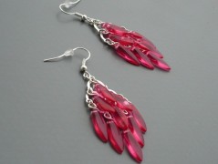 Rudý oválný přívěsek nerez řetízek