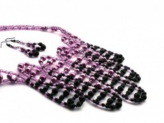 Rudý oválný přívěsek nerez řetízek