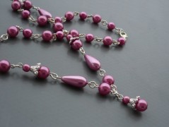 Rudý oválný přívěsek nerez řetízek