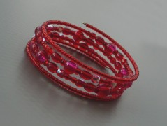 Rudý oválný přívěsek nerez řetízek