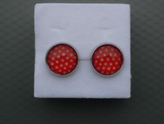 Rudý oválný přívěsek nerez řetízek