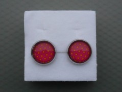 Rudý oválný přívěsek nerez řetízek