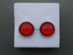 Rudý oválný přívěsek nerez řetízek