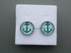 Rudý oválný přívěsek nerez řetízek