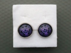 Rudý oválný přívěsek nerez řetízek