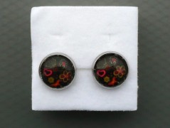 Rudý oválný přívěsek nerez řetízek