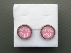 Rudý oválný přívěsek nerez řetízek