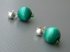 Rudý oválný přívěsek nerez řetízek