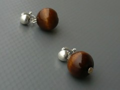 Rudý oválný přívěsek nerez řetízek