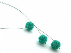 Rudý oválný přívěsek nerez řetízek