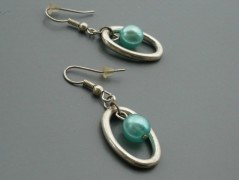 Rudý oválný přívěsek nerez řetízek