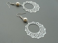 Rudý oválný přívěsek nerez řetízek