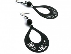 Rudý oválný přívěsek nerez řetízek