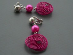 Rudý oválný přívěsek nerez řetízek