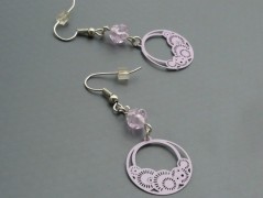 Rudý oválný přívěsek nerez řetízek