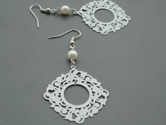 Rudý oválný přívěsek nerez řetízek