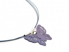 Rudý oválný přívěsek nerez řetízek