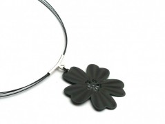 Rudý oválný přívěsek nerez řetízek