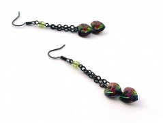 Rudý oválný přívěsek nerez řetízek