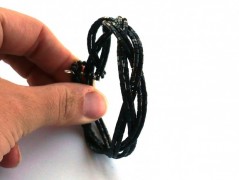 Rudý oválný přívěsek nerez řetízek