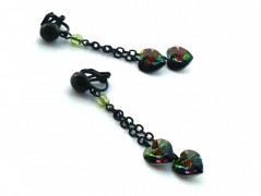 Rudý oválný přívěsek nerez řetízek