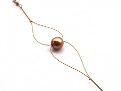 Rudý oválný přívěsek nerez řetízek