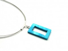 Rudý oválný přívěsek nerez řetízek