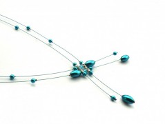 Rudý oválný přívěsek nerez řetízek