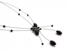 Rudý oválný přívěsek nerez řetízek