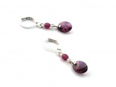 Rudý oválný přívěsek nerez řetízek