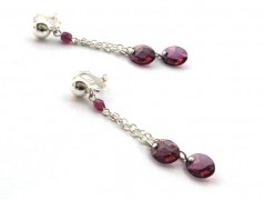 Rudý oválný přívěsek nerez řetízek