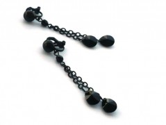 Rudý oválný přívěsek nerez řetízek