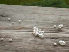 Rudý oválný přívěsek nerez řetízek