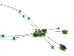 Rudý oválný přívěsek nerez řetízek