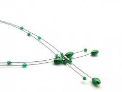 Rudý oválný přívěsek nerez řetízek