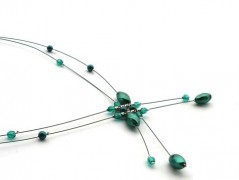 Rudý oválný přívěsek nerez řetízek