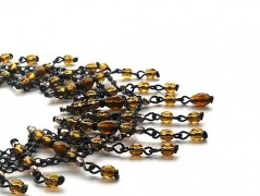 Rudý oválný přívěsek nerez řetízek