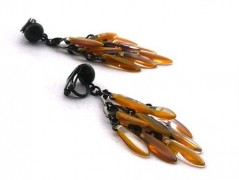 Rudý oválný přívěsek nerez řetízek