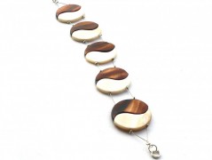 Rudý oválný přívěsek nerez řetízek