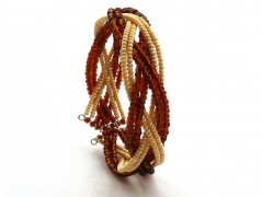 Rudý oválný přívěsek nerez řetízek