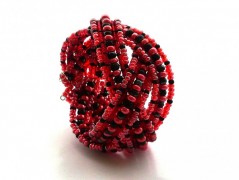 Rudý oválný přívěsek nerez řetízek