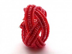 Rudý oválný přívěsek nerez řetízek