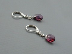 Rudý oválný přívěsek nerez řetízek