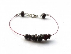 Rudý oválný přívěsek nerez řetízek